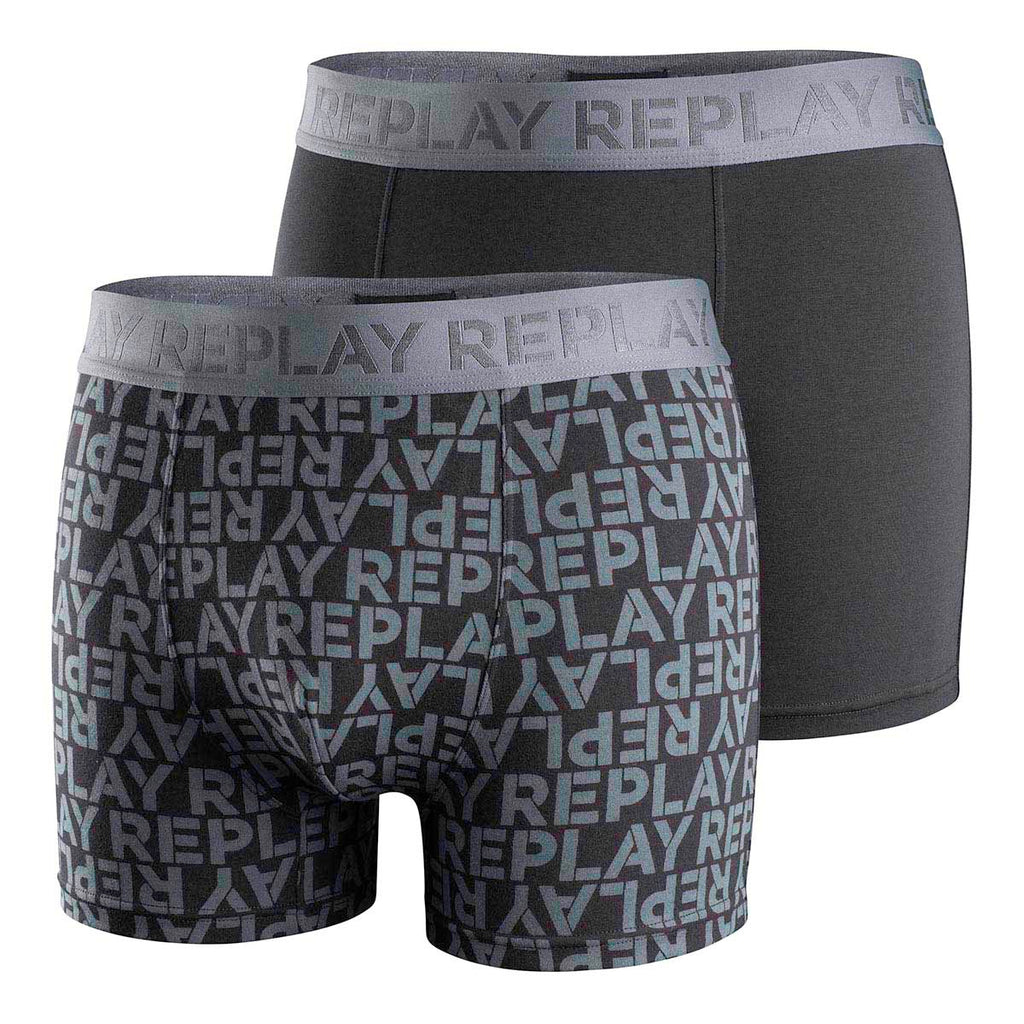 Replay Boxer Style 3 - All Over Logo 2pcs Box