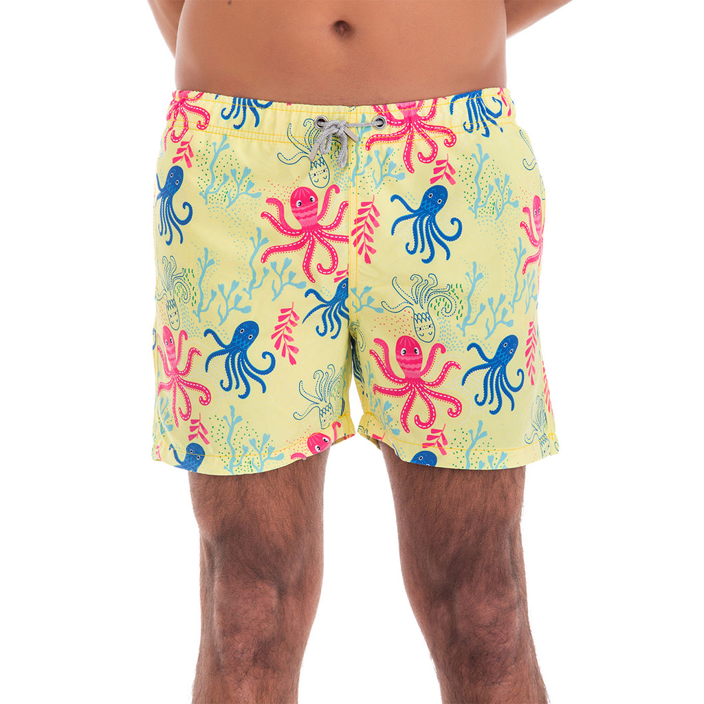 Kai Collection Yellow Octopus Swim Shorts